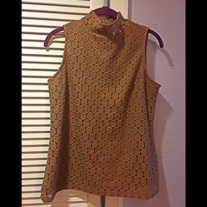 Women’s crochet knit turtleneck top